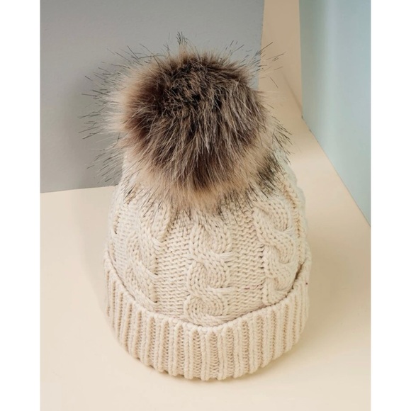 Knit Beanie with Pom Pom - Picture 3 of 4